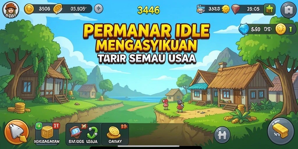 Tampilan gameplay yang menarik dari 3446 dengan karakter berwarna-warni.