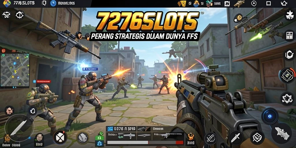 Screenshot 7276SLOTS menampilkan aksi tembak-menembak yang intens dan mendebarkan.