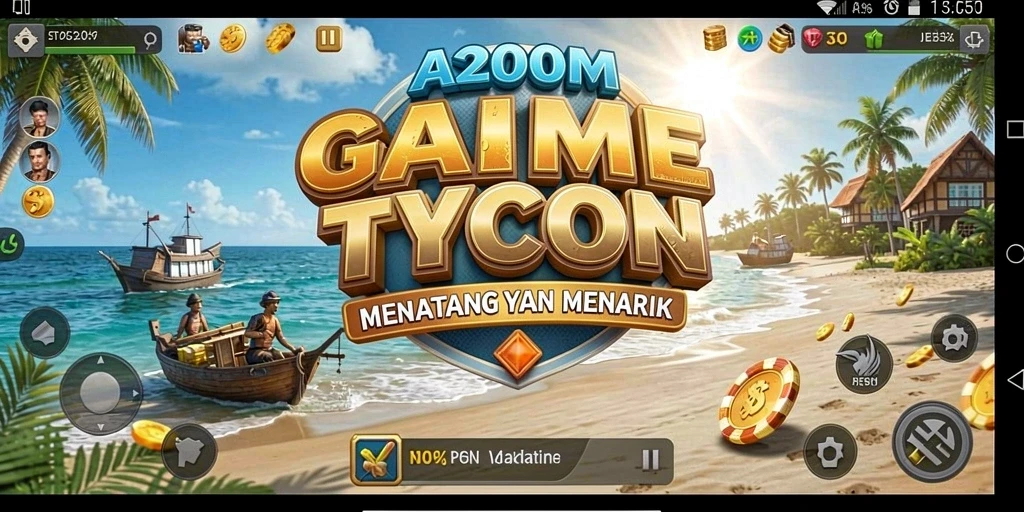 Screenshot A200M menampilkan pengelolaan bisnis yang dinamis dan menarik.