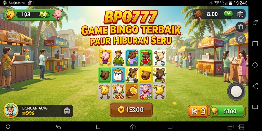 Screenshot gameplay BPO777 yang menampilkan keseruan bermain Bingo.