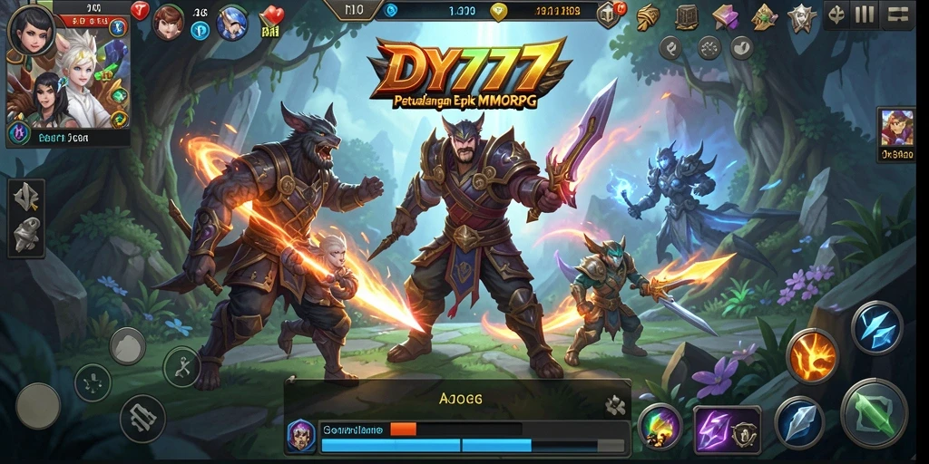 Tampilan gameplay seru di DY777 dengan aksi pertarungan yang menegangkan.