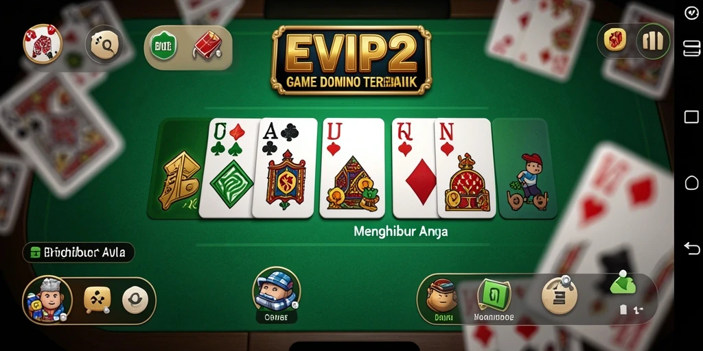 Tampilan gameplay seru dari <strong>EVIP2</strong> dengan berbagai mode permainan Domino.