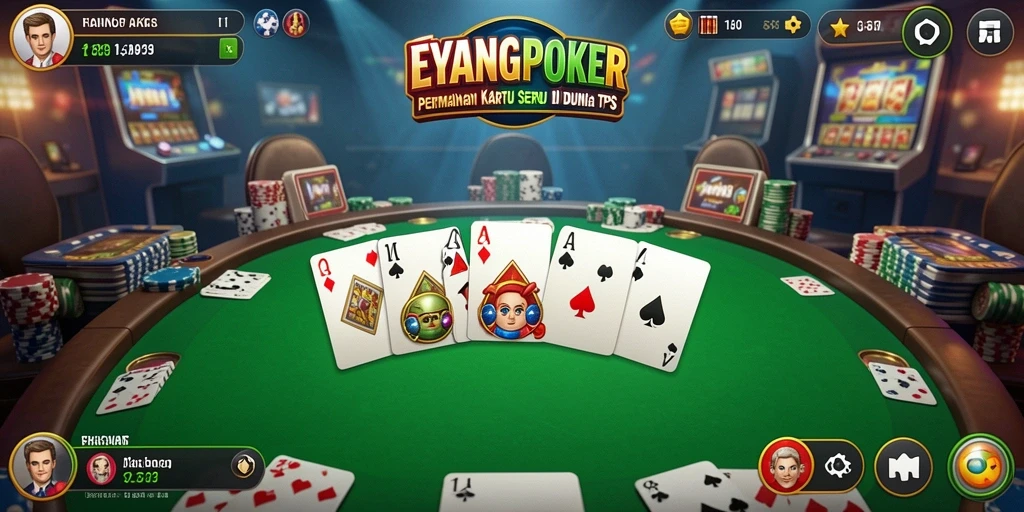Tampilan gameplay yang mendebarkan di EYANGPOKER.