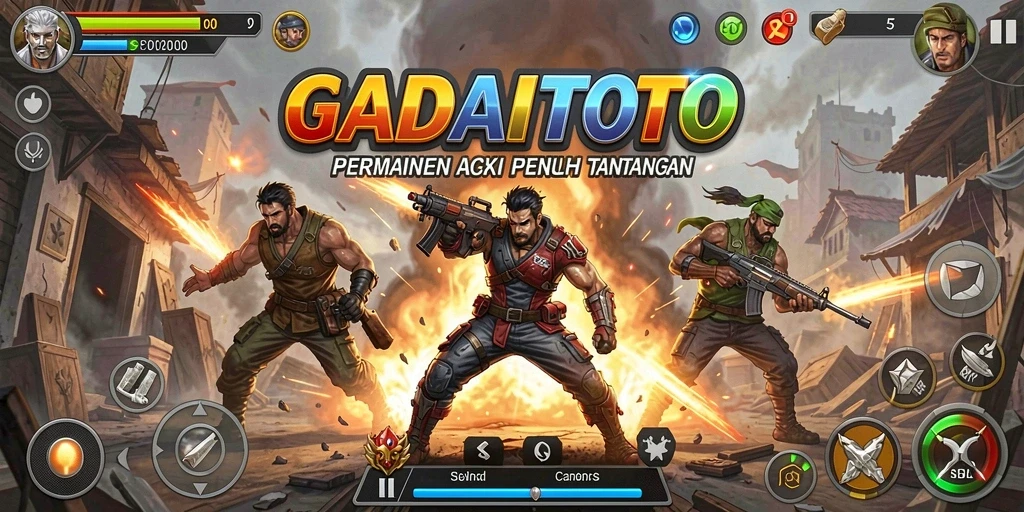 Tampilan gameplay seru dalam GADAITOTO dengan aksi yang intens.