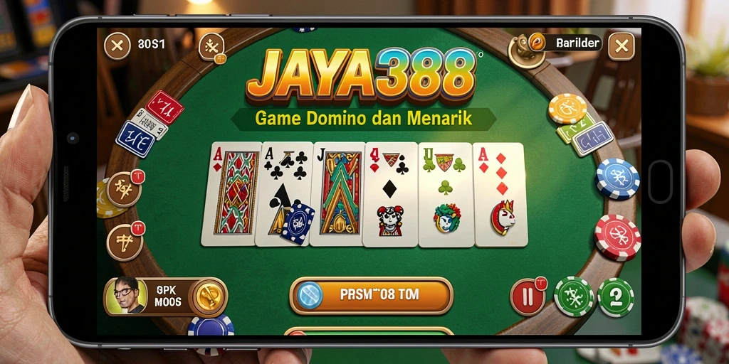 Tampilan gameplay Domino yang menarik dan interaktif dalam JAYA388.