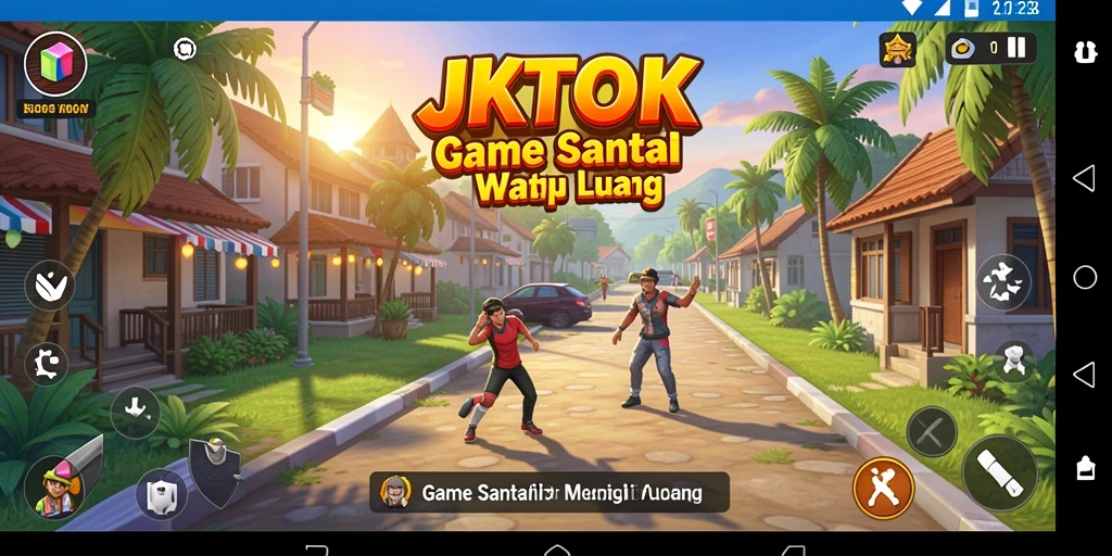 Tampilan gameplay JKTOK yang seru dan penuh warna.