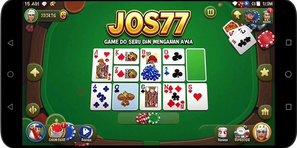Screenshot gameplay JOS77 menampilkan aksi seru permainan Domino.