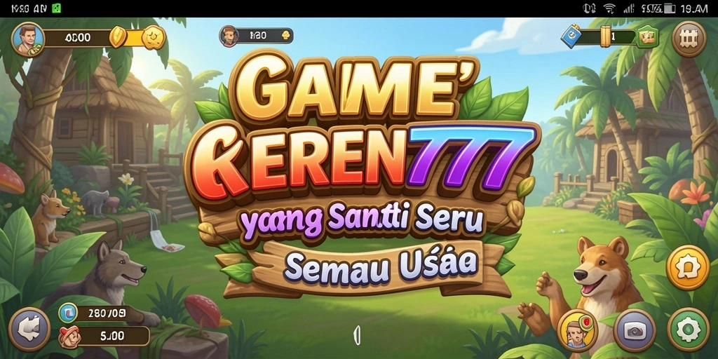 Tampilan gameplay KEREN777 yang penuh warna dan seru.