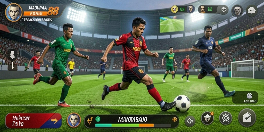 Screenshot MADURA88 menunjukkan pemain beraksi dalam pertandingan olahraga yang seru.