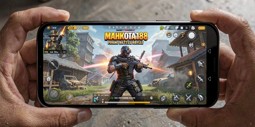 Tangkapan layar menampilkan aksi seru dalam game Battle Royale.