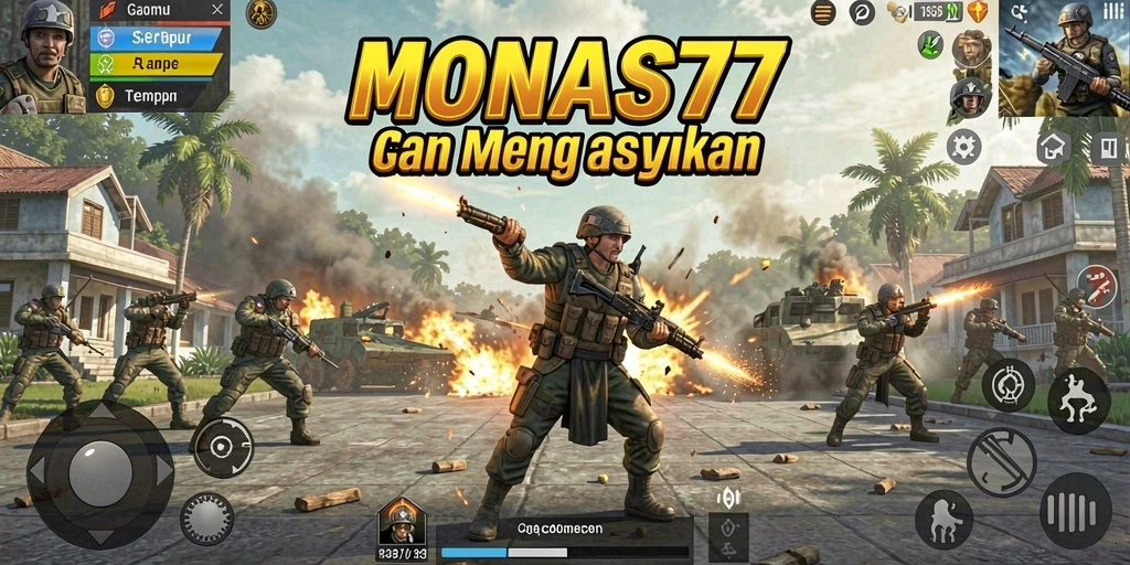 Tampilan gameplay MONAS77 yang mendebarkan dan penuh aksi.