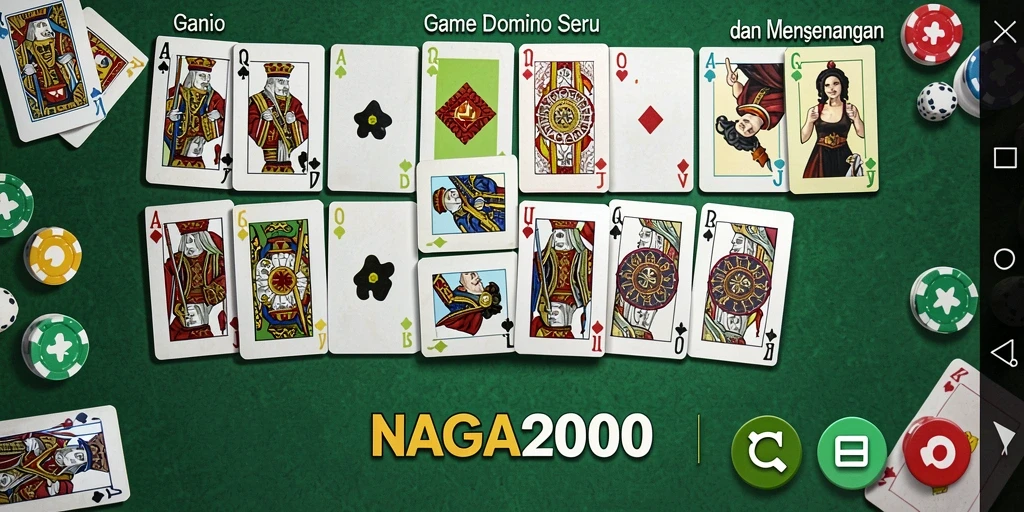 Tampilan gameplay menarik dari NAGA2000 saat pertandingan Domino.