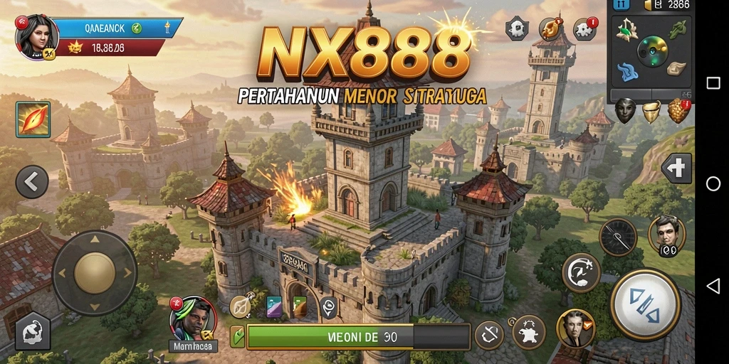 Tampilan menarik gameplay Tower Defense di NX888 dengan beragam strategi.