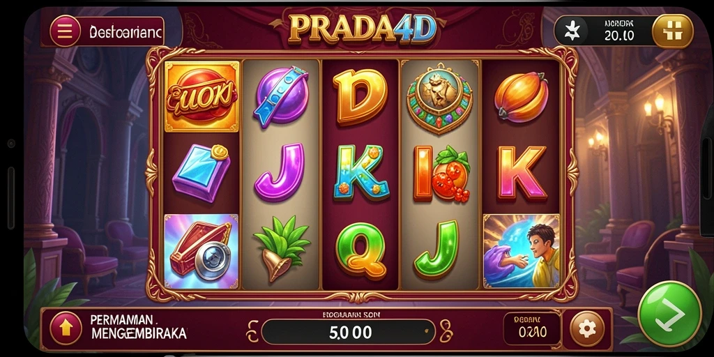 Tampilan menarik dari gameplay Slot PRADA4D yang menggembirakan.