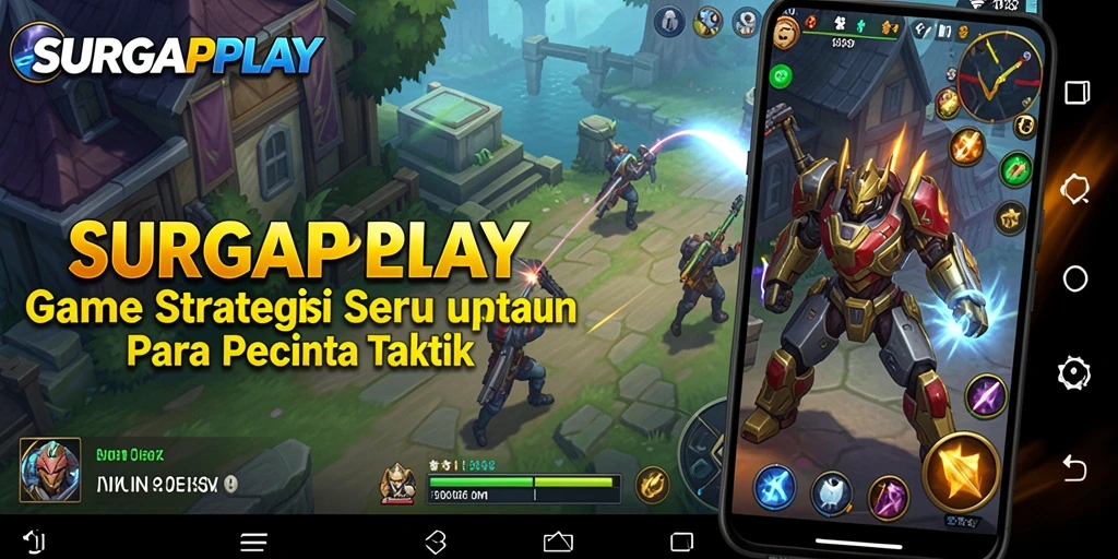 Screenshot gameplay SURGAPLAY menampilkan pertarungan strategi yang intens.
