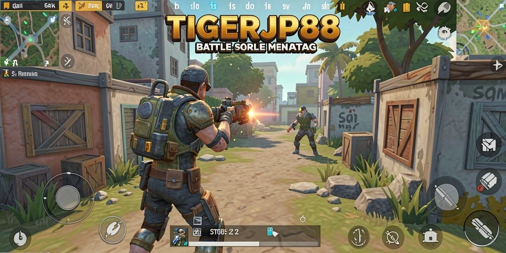 Tampilan seru gameplay TIGERJP88 dalam aksi Battle Royale.