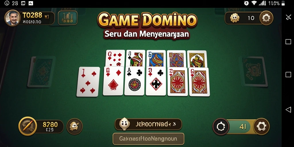 Tangkapan layar dari gameplay seru Domino di TO288.