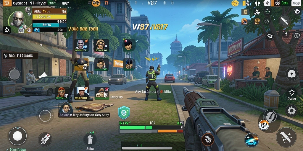 Tampilan antarmuka V87 yang modern dan intuitif.