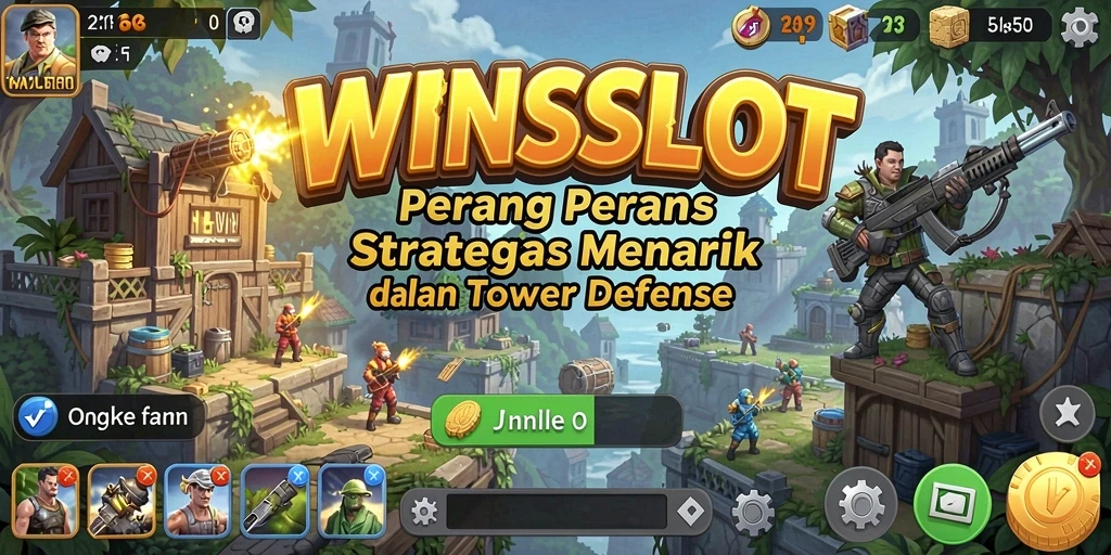 Tampilan menawan dari gameplay Tower Defense di WINSLOT.