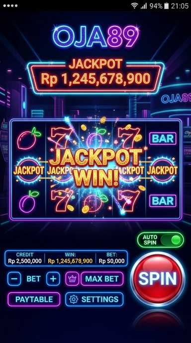 Tampilan utama aplikasi oja89 yang menarik dan sederhana.